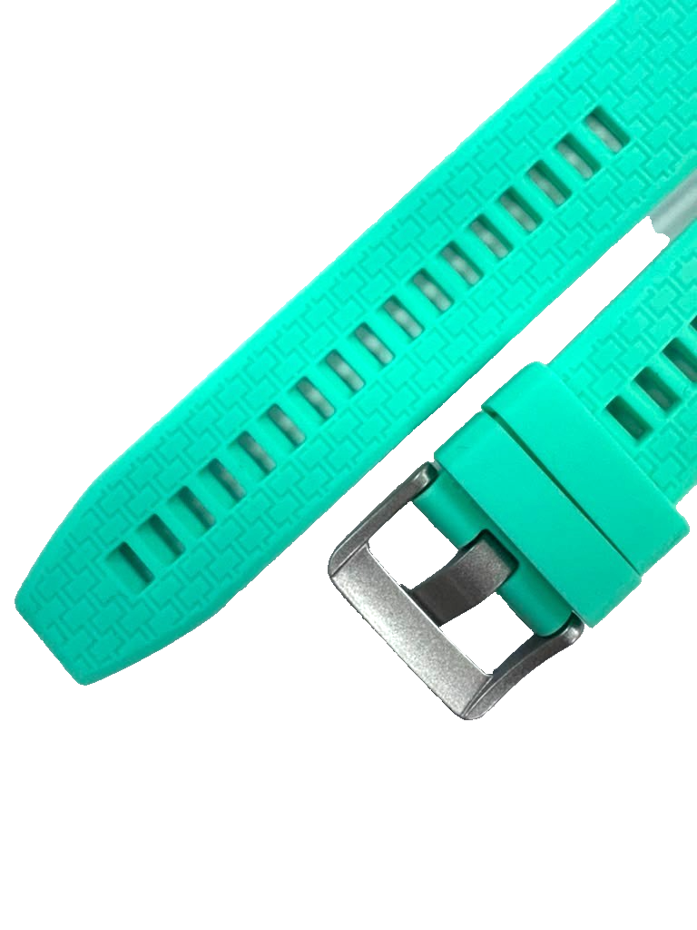 22 MM Rubber Silicone Sports Watch Band Quick Release Pin Mint Green Color