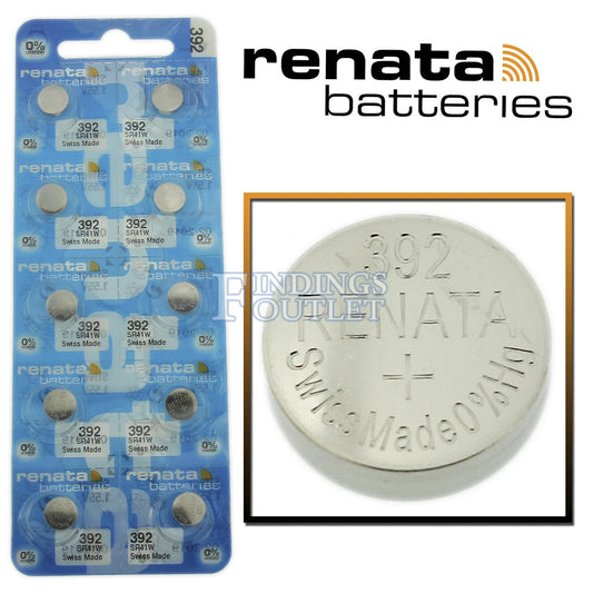 Ten (10)  Renata 392 Watch Battery SR41W SWISS MADE, 0% MERCURY