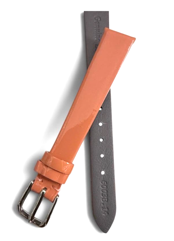 12mm Time King pink Genuine Leather Watch Strap Band