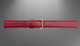 20MM XL Plain Padded Red Genuine Leather Watch Band, stitches