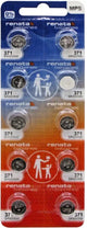 Ten (10)  Renata 377 Watch Battery  SR626SW SWISS MADE, 0% MERCURY