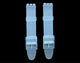 Swatch Replacement Plastic PVC Watch Band Diamond Textured without Pins 17mm