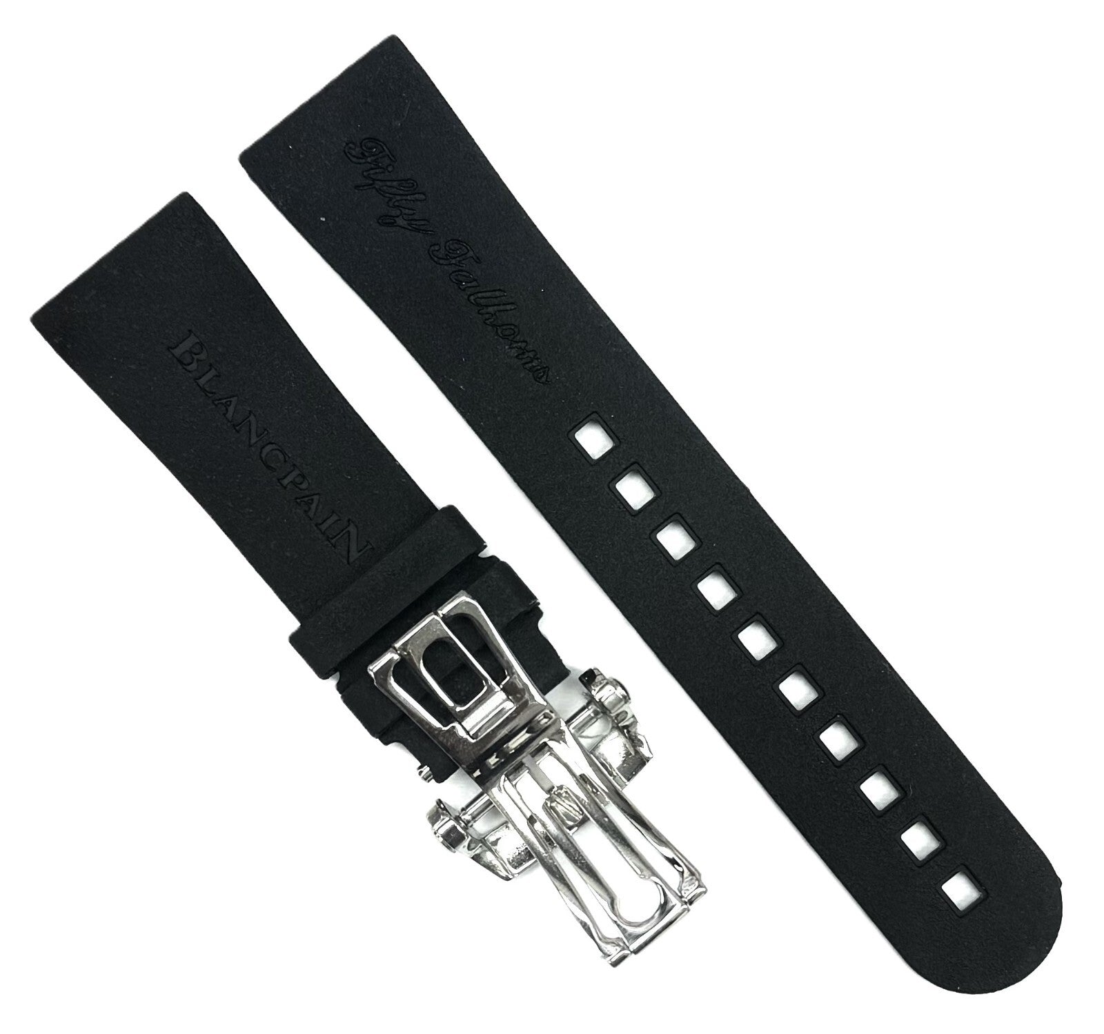 23x17 mm High-Quality Replacement Rubber Watch Band for BLANC PAIN Watches