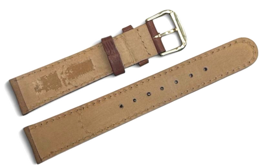 High-Quality Genuine Leather w/ white stich Watch Strap Band 18mm