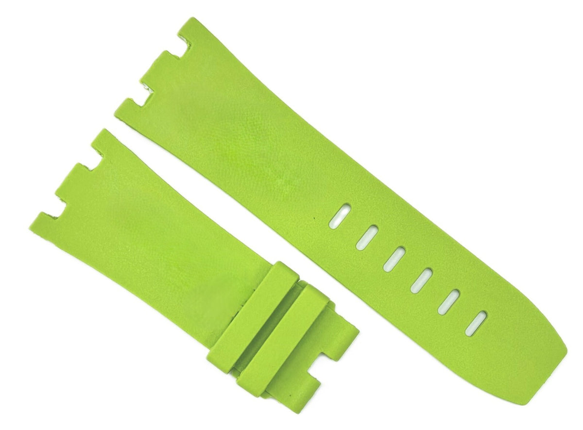 New High Quality 28x24 mm Plain Green Color Special Rubber Band for AP Watches