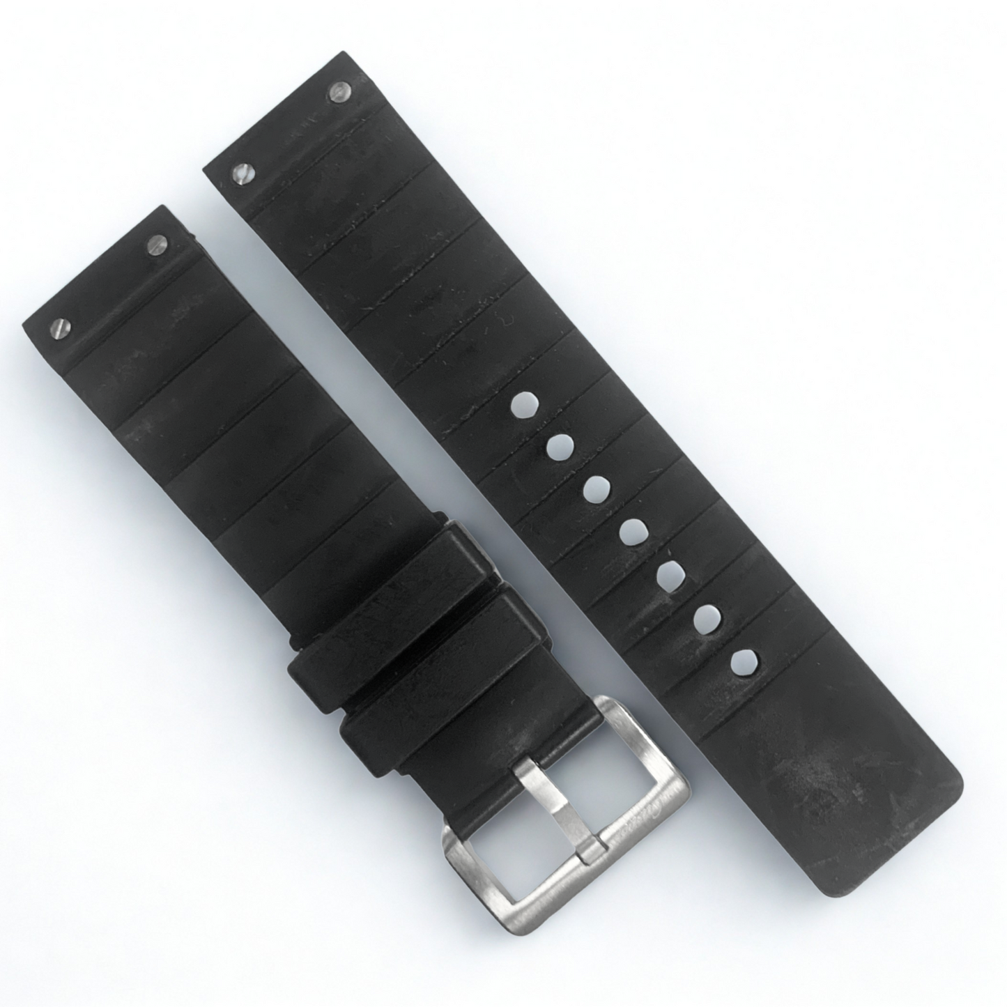 23mm Black Silicone Rubber Watch Band Strap for Cartier | Sport Style