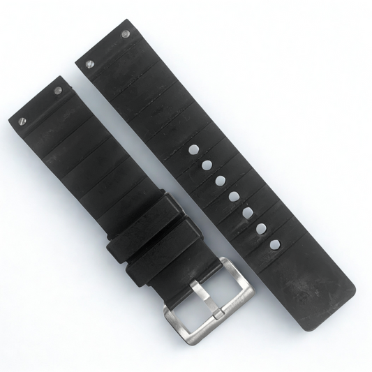 23mm Black Silicone Rubber Watch Band Strap for Cartier | Sport Style
