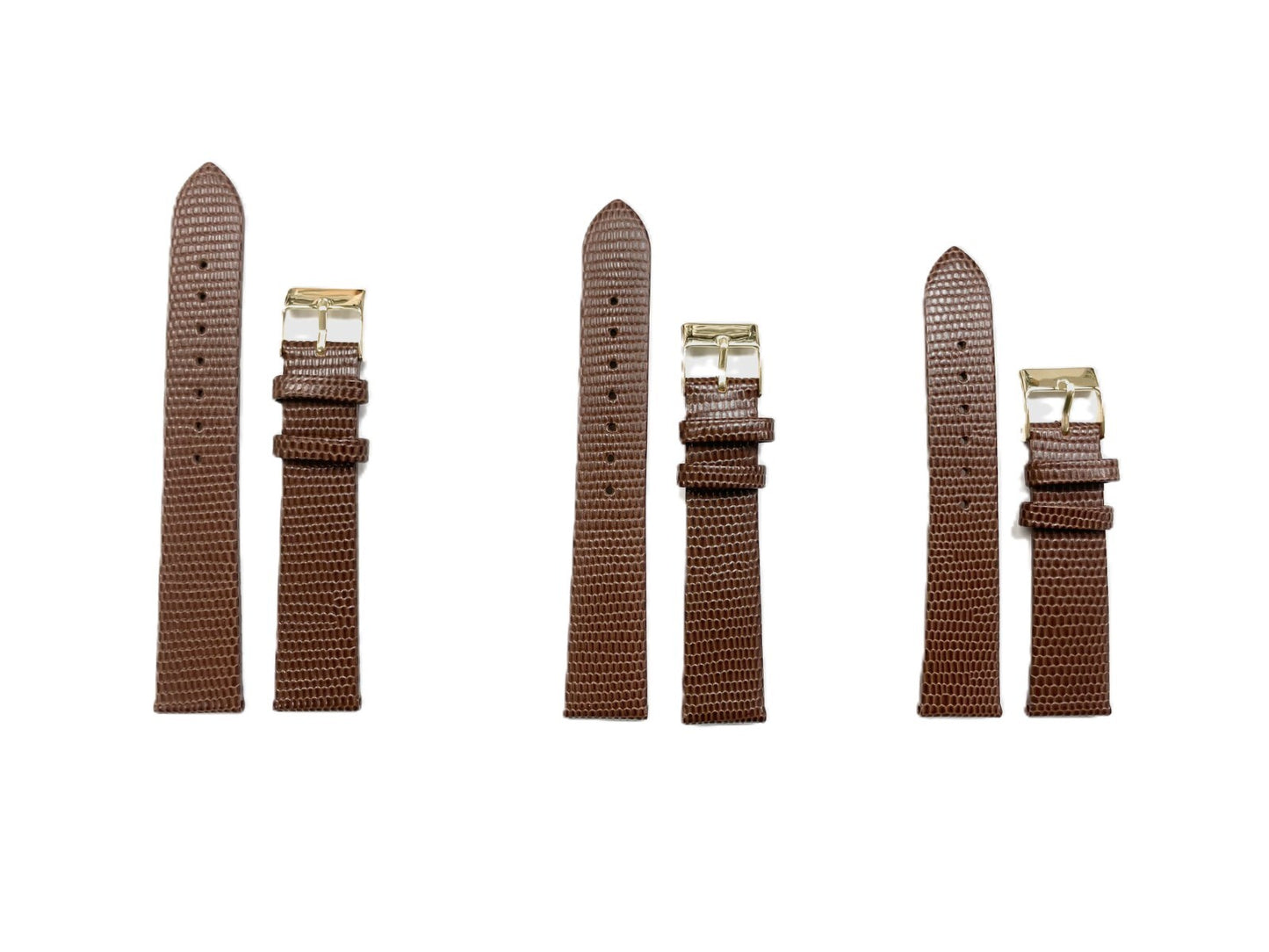 WATCH BAND GENUINE LEATHER LIZARD BROWN 18x16MM/LONG/REGULAR/SHORT TOP QUALITY