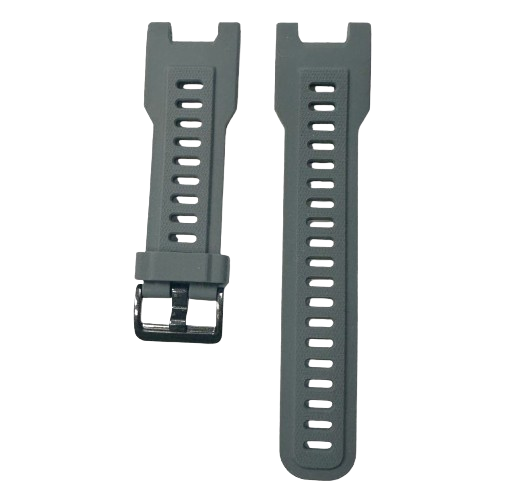 26mm Grey Rubber Watch Strap Band w/ Buckle & Tools