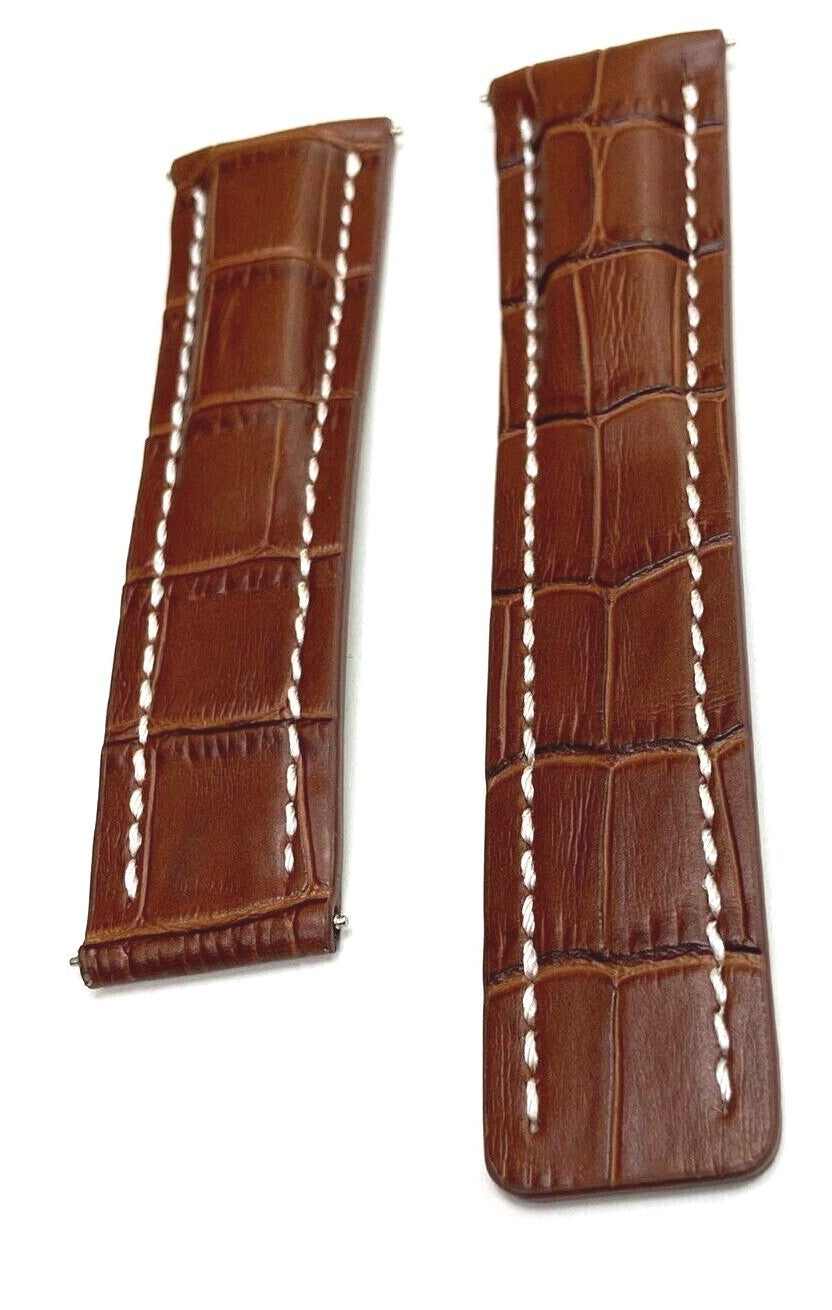 Genuine Leather Watch Band Without Deployment Clasp for Breitling Avenger