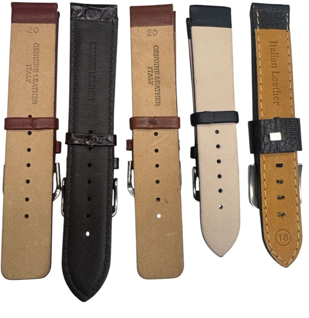 LOT OF 10 WATCH BANDS MIX SIZE STYLE AND COLORS 14-26mm