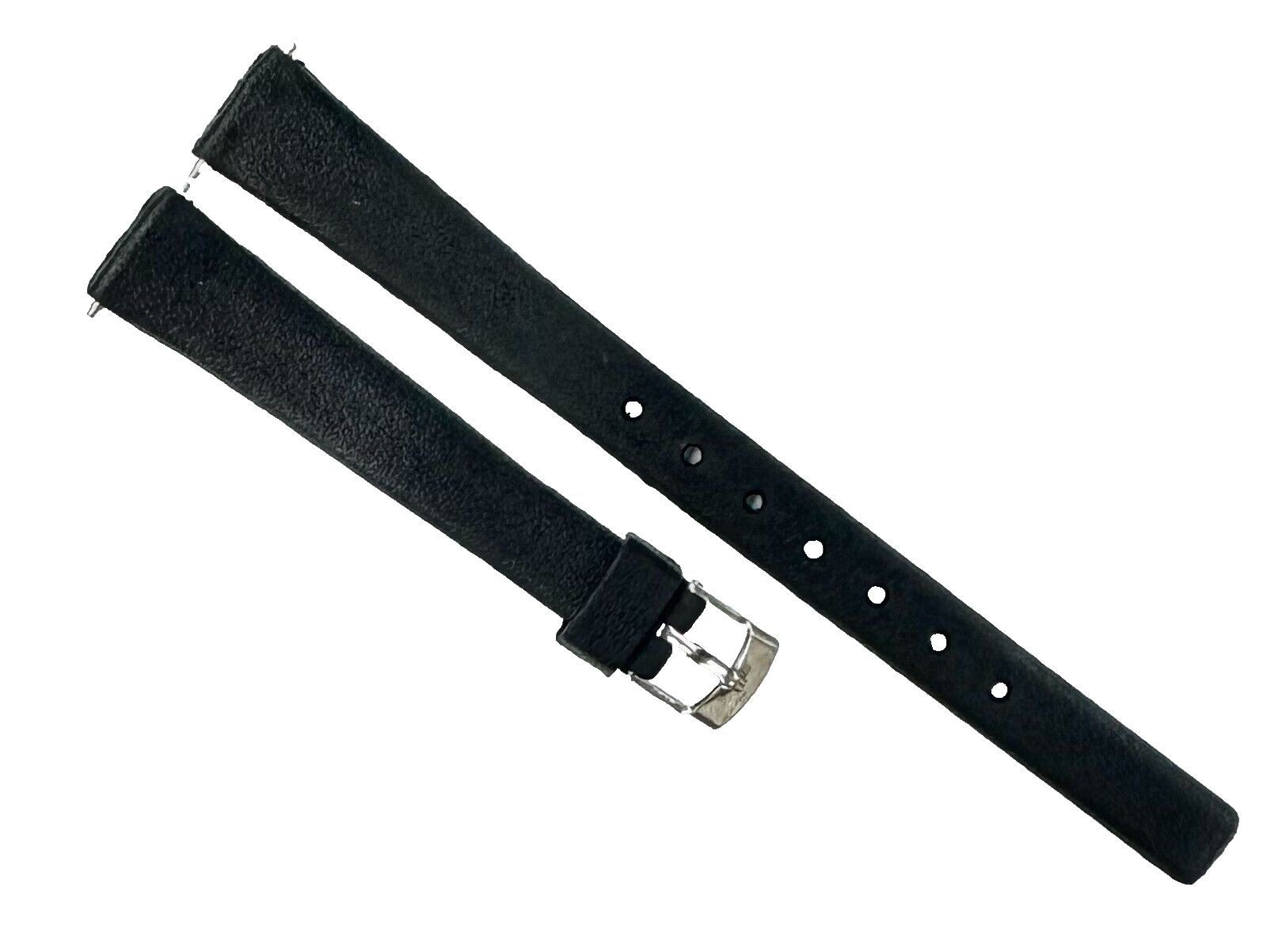 LOT OF 6 Watch Bands 12MM PVC Plain Black fits Casio, Timex and Other Watches