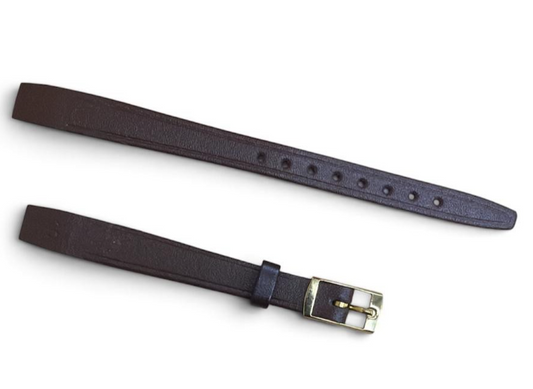 10mm Marcco Genuine Leather Brown Flat Ladies Open End Watch Band