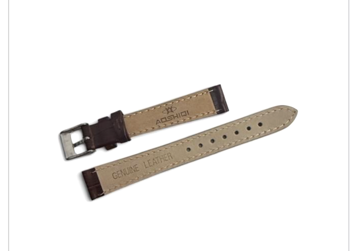 (set of 6) 14 MM D.Brown Watch Alligator Genuine Leather Strap Band