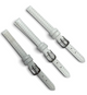 (set of 3) white color Flat Genuine Leather Watch Band Strap-8/10mm