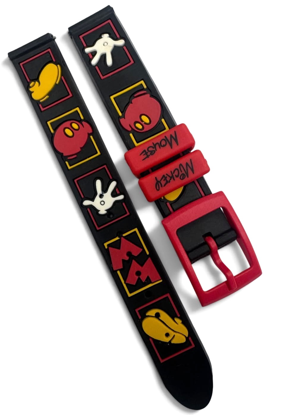 13MM RUBBER WATCH BAND MICKEY MOUSE DESIGN