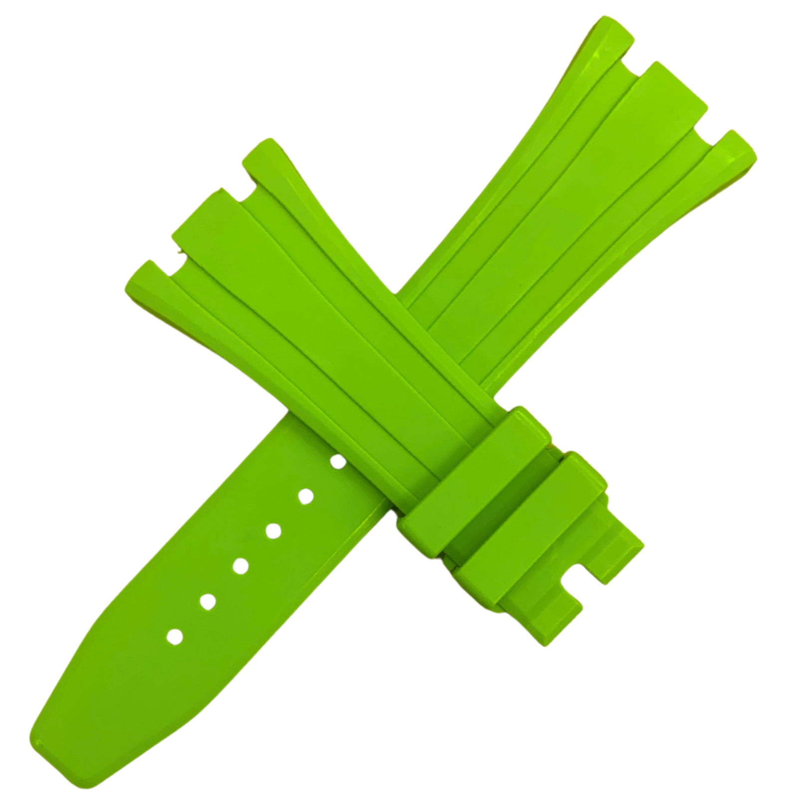 High-Quality Light Green Rubber Watch Band – 27mm for AP Watches | No Buckle