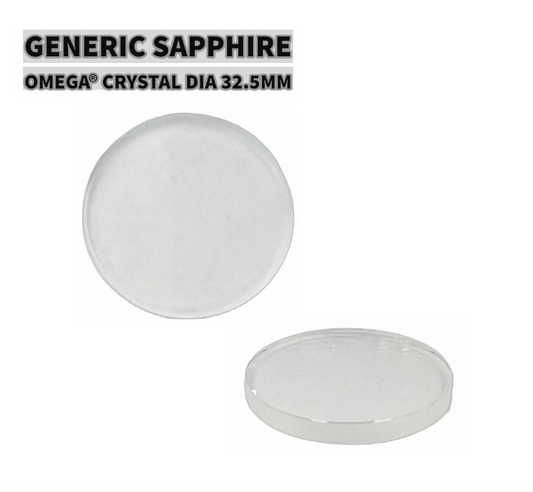 Sapphire Crystal 32.5*3.0*2.0mm Fit  OMEGA Double Eagle  121.62.41, 121.92.41