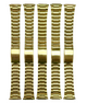 Lot of 5 Pcs, 16-22MM Textured Oyster Style Gold Tone Stainless Steel Band