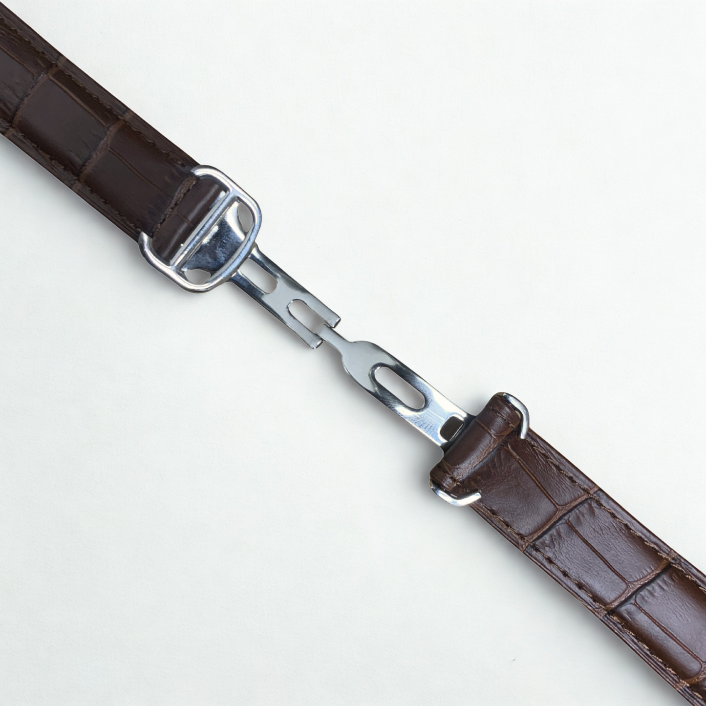 High-Quality Brown Leather Watch Band – 21mm for Cartier Watches | Steel Clasp