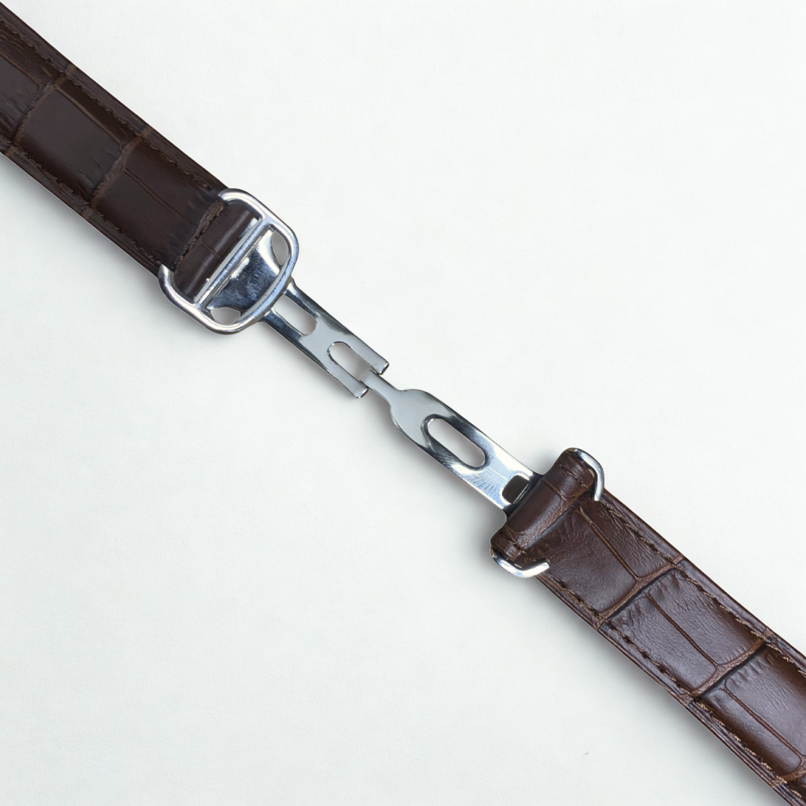 High-Quality Brown Leather Watch Band – 21mm for Cartier Watches | Steel Clasp