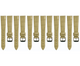 Lot of 6PCS Beige Leather Flat Unstitched Alligator Grain Watch Band 18MM