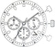 Miyota JS25 Movement Japan 3 Hands, Date at 4:30