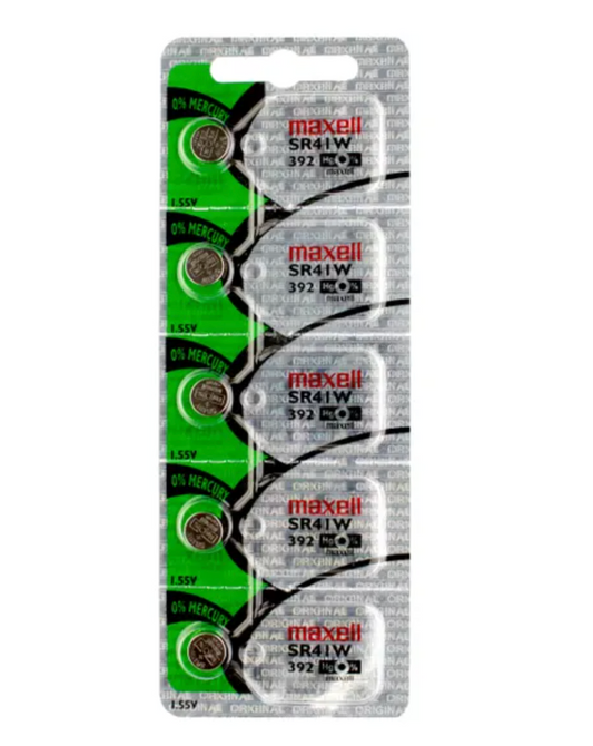Maxell 392 Watch Cell Batteries SR41W Silver Oxide New Sealed