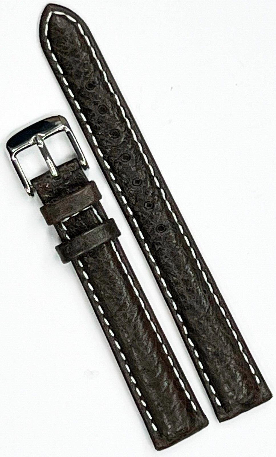 Genuine Leather Band Dark Brown,White Stitched (A1 Quality) 16mm-26MM