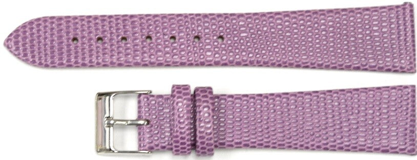 Watch Band Genuine Leather Purple  Lizard Grain Flat 18*16MM Excellent Quality