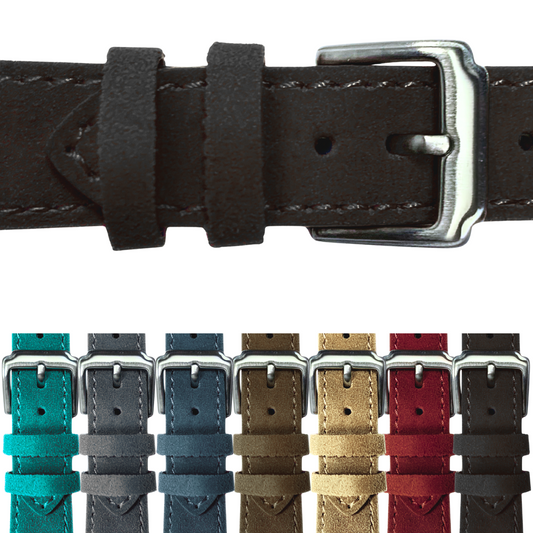 Suede Watch Band w/Quick Release Strap –Multiple Sizes Multiple Colors Available