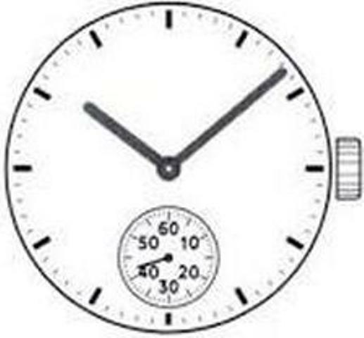 Hattori Japan 2 Hand Quartz Watch Movement VD78 HCP 5.7 mm Small Second At 6:00