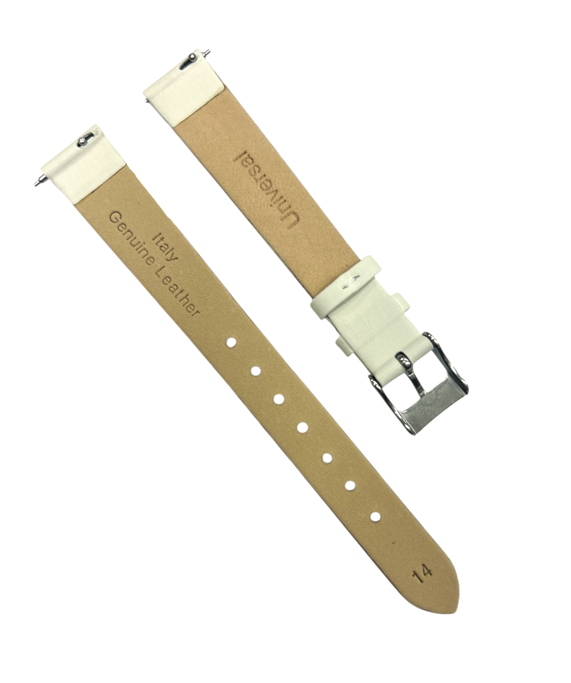 Satin Watch Bands w Quick Release pins White(12mm, 14mm, 16mm, 18mm, 20mm)