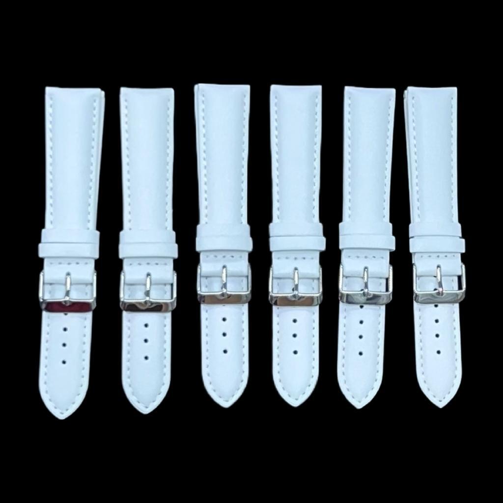 Premium Quality Watch Bands Stitched Padded Plain Genuine Leather 8-28MM