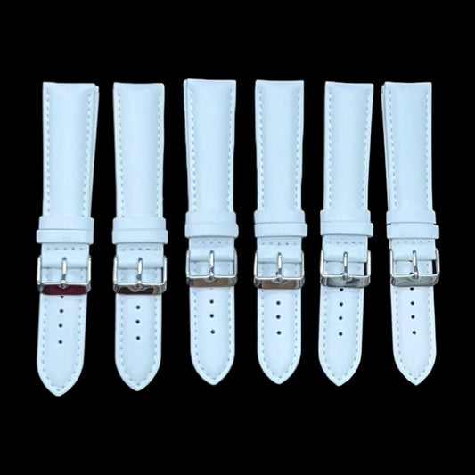Premium Quality Watch Bands Stitched Padded Plain Genuine Leather 8-28MM