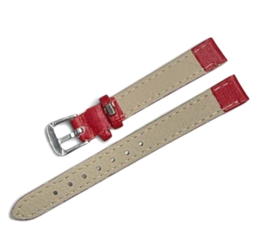 Leather Watch Band 16mm Leather Watch Strap Red