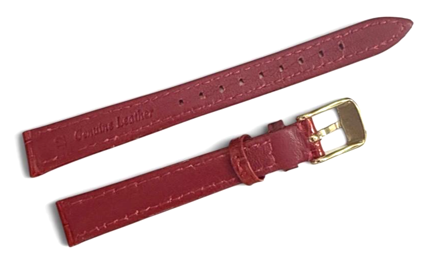 12mm D.Red Designer Alligator Genuine Leather Watch Strap Band