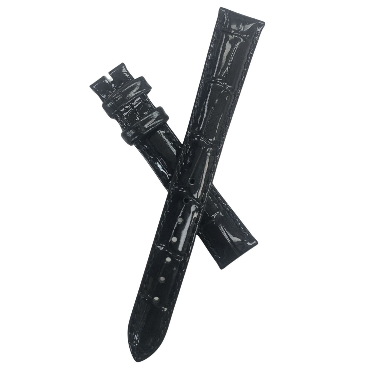Leather Watch Band Padded 14mm Alligator Grain No Buckle For Tissot T600032024