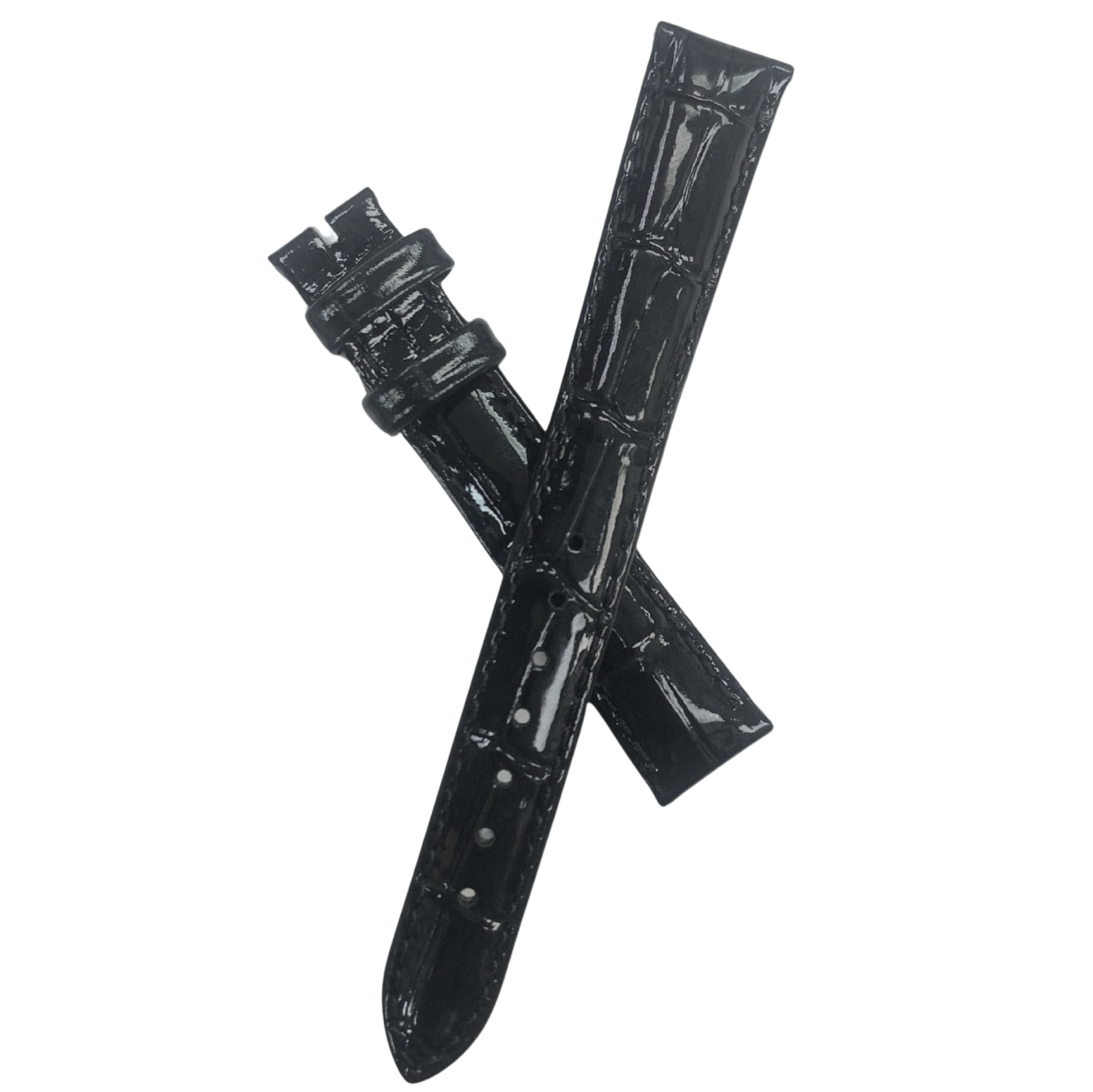 Leather Watch Band Padded 14mm Alligator Grain No Buckle For Tissot T600032024