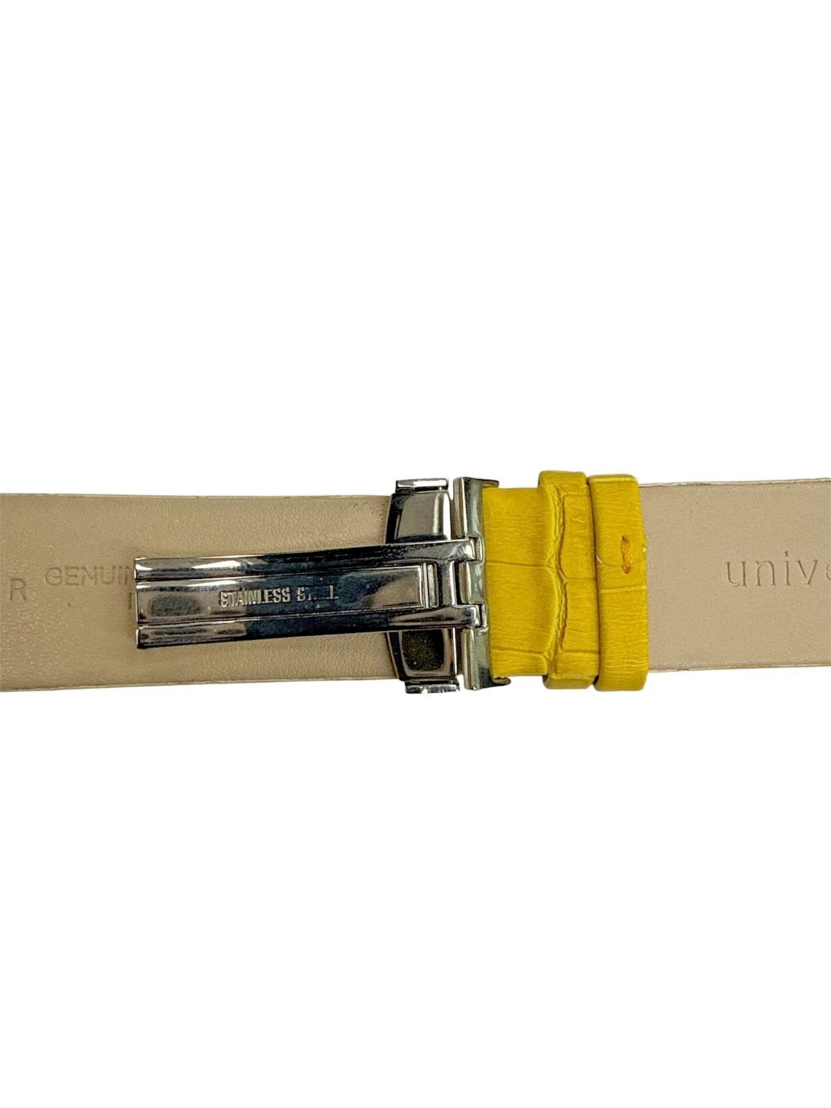 16MM 18MM 20MM 22MM 24MM YELLOW WATCH BAND Alligator Grain Deployment Clasp