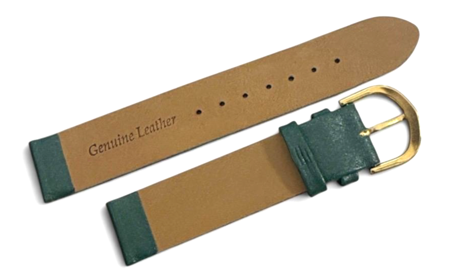 Green Color w/stich padded Band Genuine Leather 18mm