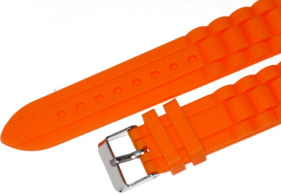 Watch Band Silicone Orange 22MM (Heavy)Sports  and Women Big Watches