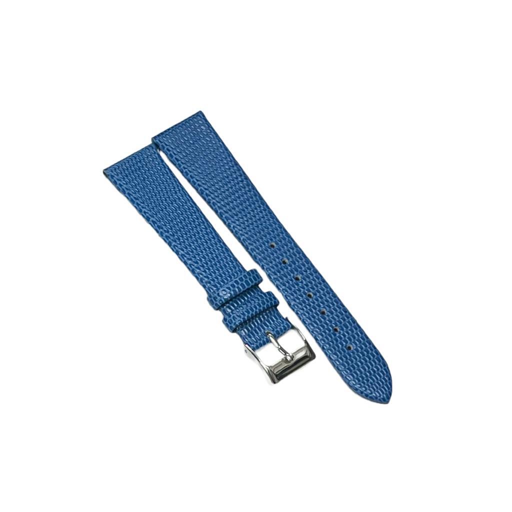 Best Quality Watch Bands Genuine Leather Lizard Grain Blue 12- 24mm