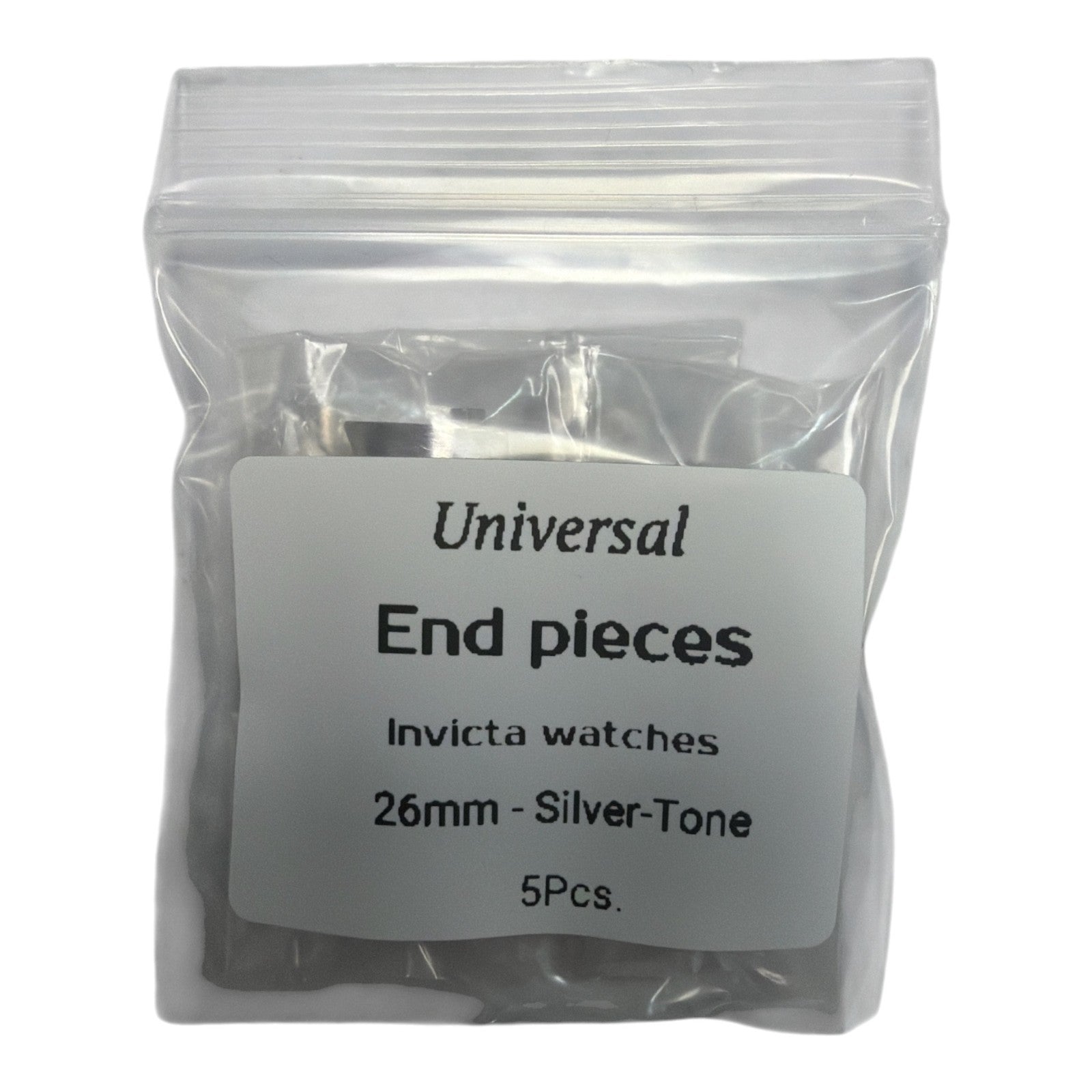Invicta Silver Tone Watch Band End Piece Curved Fit – 26mm (Pack of 5)