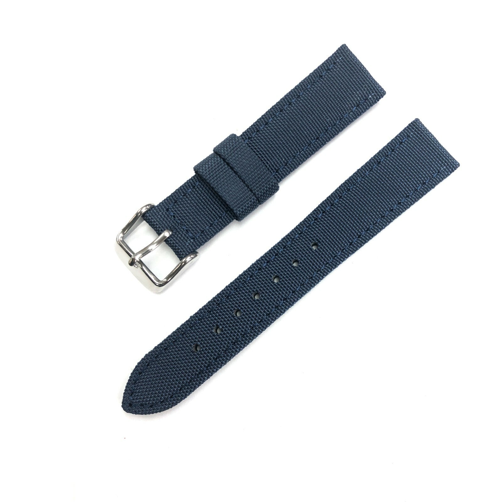 Nylon Leather Watch Band Flat 18mm to 24mm