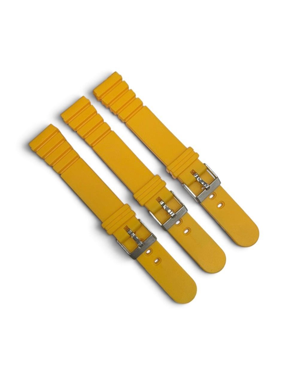lot of 3 18mm Silicone Watch Strap Waterproof Sport Rubber Replacement Band