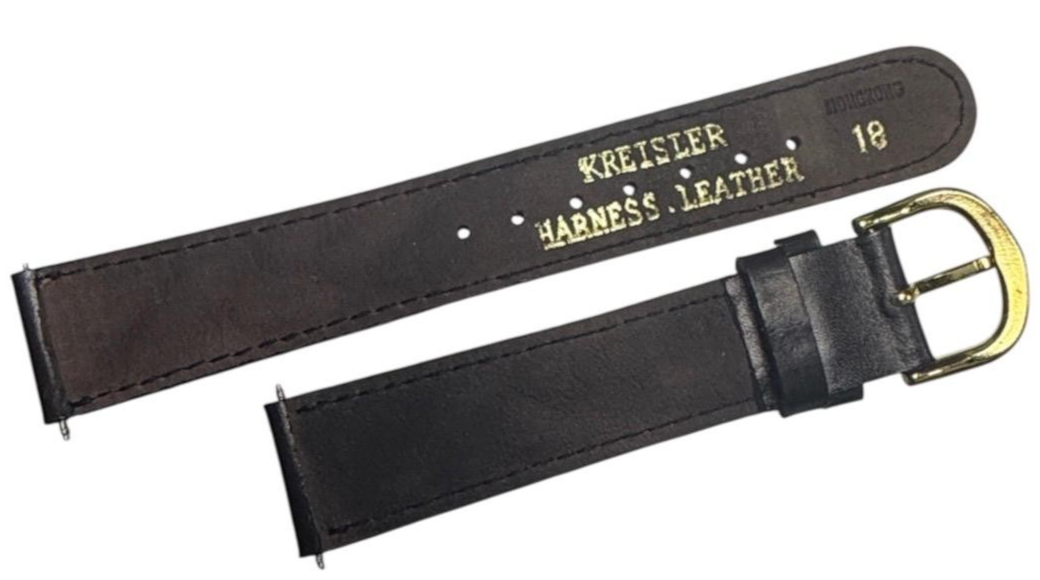 KREISLER BLACK Watch Band FINE HARNESS Leather Hong Kong 18mm