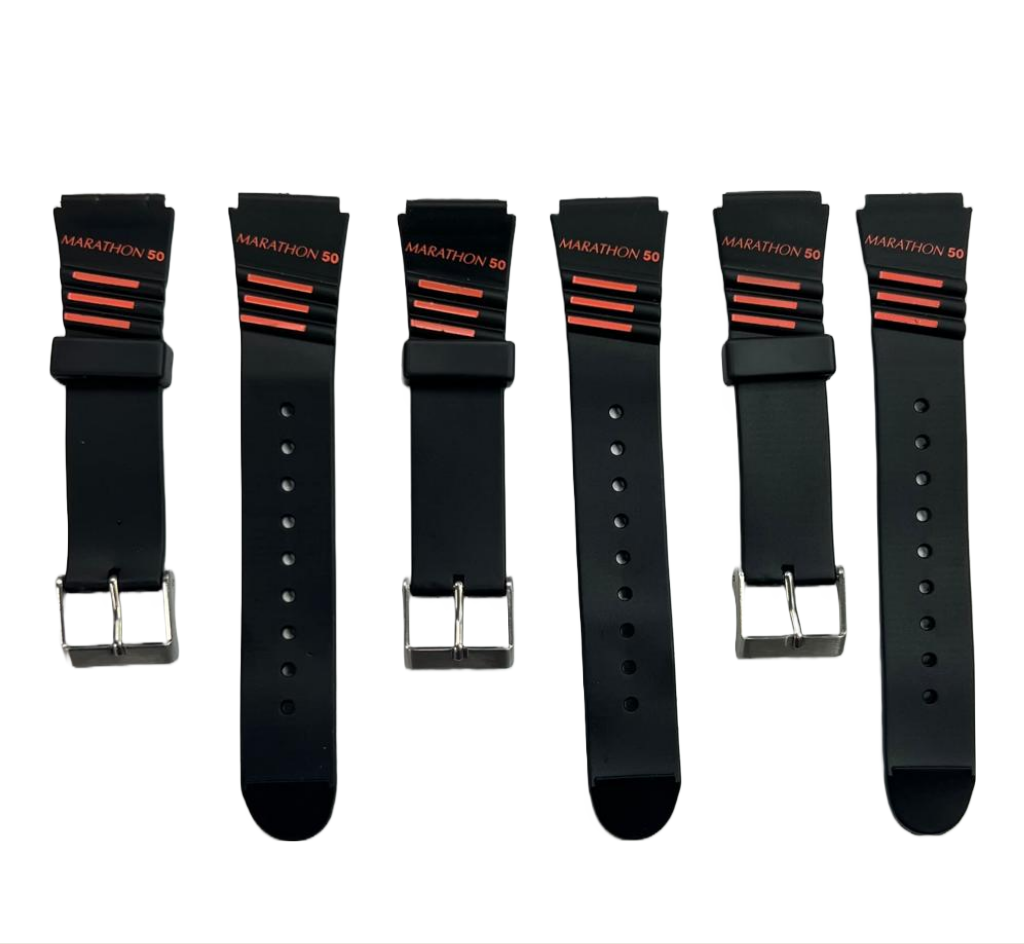 Water Resistant PVC Sport Watch Band Strap 19mm Fits Timex, Casio and others