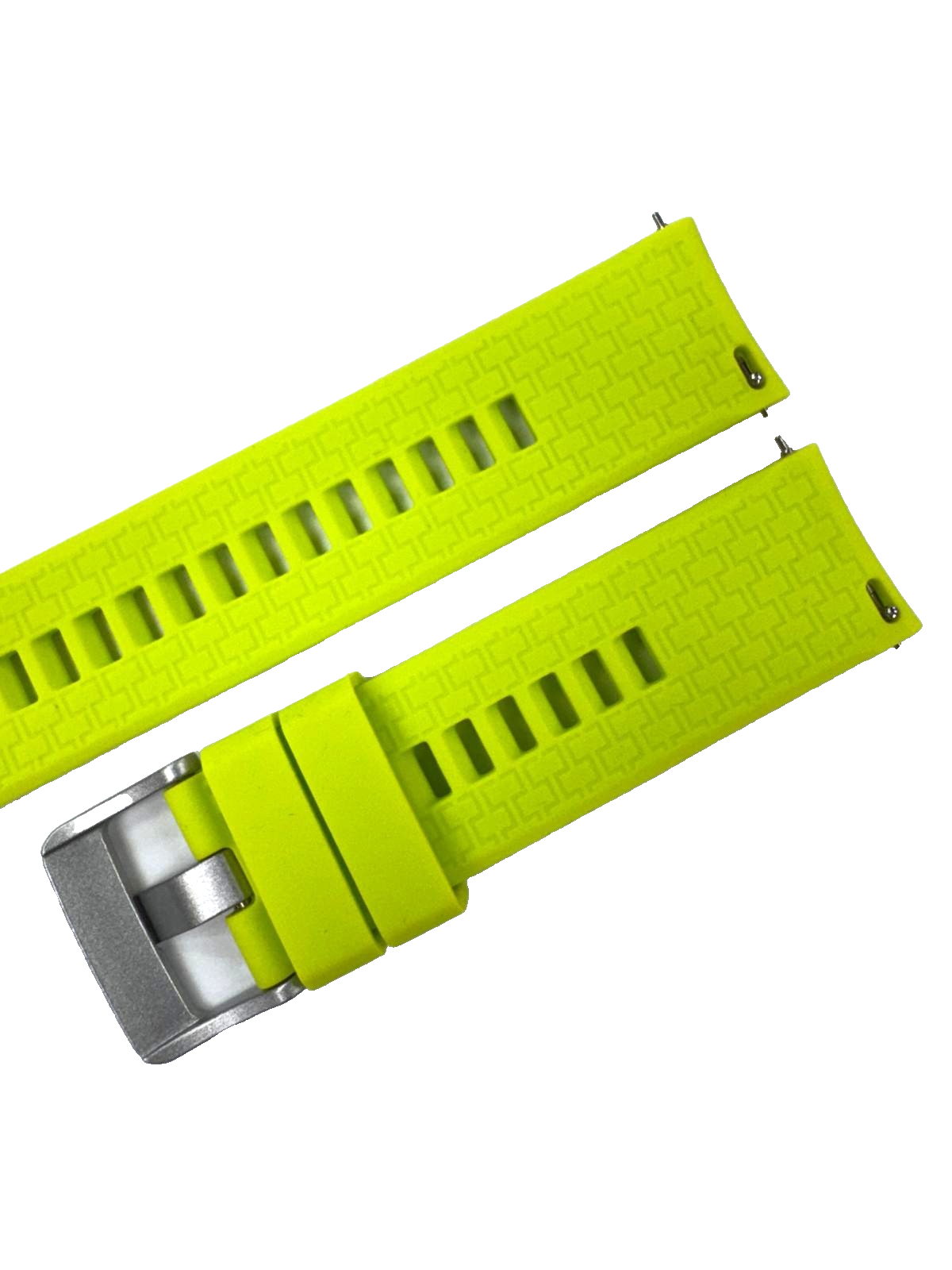 22 MM Rubber Silicone Sports Watch Band Quick Release Pin Neon Green Color