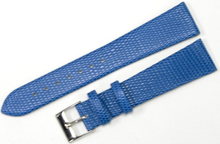 Watch Band Genuine Leather N. BLUE  Lizard Grain Flat 20*16MM Excellent Quality